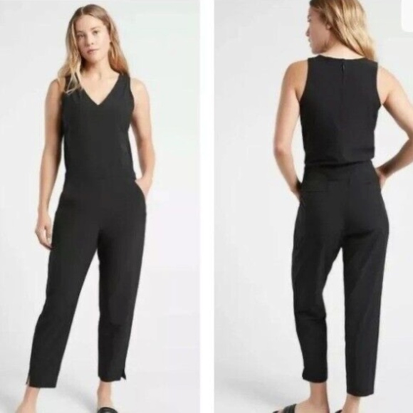 ATHLETA Brooklyn Jumpsuit - Black - Size 8 - Picture 2 of 15